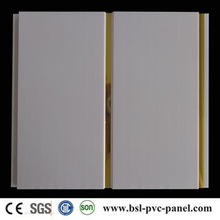 25cm middle groove two gold lines pvc ceiling panel