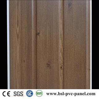 New 30cm 9mm two groove laminated wood grain pvc wall panel
